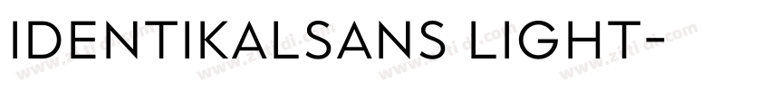 IdentikalSans Light字体转换
